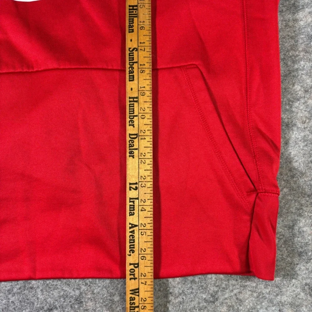Nike Dri Fit Football Hoodie Red Athletic‎ Pullover Long Sleeve Size S CW3365